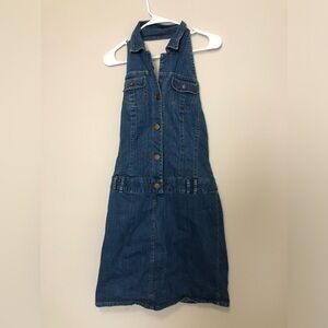 Denim Metropolitan Style Halter Dress